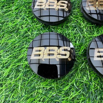 JDM BBS 56mm Center cap Genuine black gold (No Tires) - Image 5