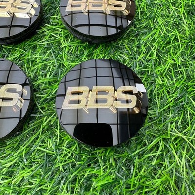 JDM BBS 56mm Center cap Genuine black gold (No Tires) - Image 6