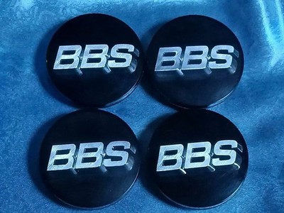 JDM BBS Wheel Center Caps 4-Individual Set Black 56.24.012 (No Tires)
