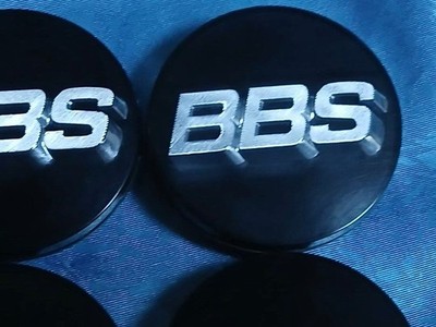 JDM BBS Wheel Center Caps 4-Individual Set Black 56.24.012 (No Tires) - Image 3