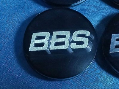 JDM BBS Wheel Center Caps 4-Individual Set Black 56.24.012 (No Tires) - Image 5