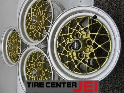 JDM 14manalei 6J+12 114.3 Mesh Gold Used Aluminum Wheels for Classic C (No Tires)