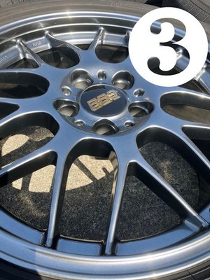 JDM BBS Gunmetallic Wheels 4-Wheel Set Price per Book: 3/4 (No Tires)