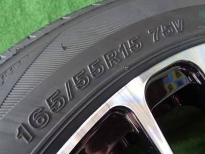 JDM BBS RE-L2 RE5021 165/55R15 LegnoGR-XIII Used Wheel and Tire Set 15 (No Tires) - Image 5