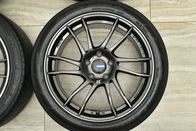 JDM Used RAYS 4-Wheel Set 18x7.5J +50 PCD 114.3 225/45R18 91W tire (No Tires) - Image 5