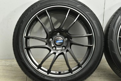 JDM Used RAYS 4-Wheel Set 18x7.5J +50 PCD 114.3 225/45R18 91W tire (No Tires) - Image 6