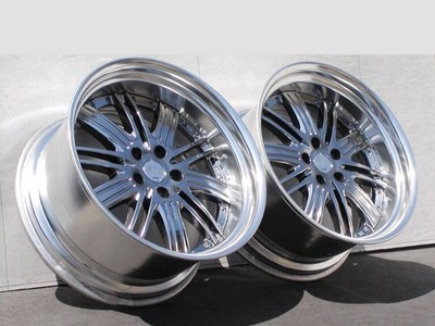 JDM Ultra-deep rim 10J +15 WORK Varienza F2S Chrome 2-Wheel Set for Cro (No Tires)