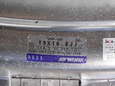 JDM Ultra-deep rim 10J +15 WORK Varienza F2S Chrome 2-Wheel Set for Cro (No Tires) - Image 3