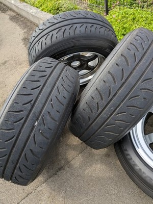 JDM RAYS Rays PCD100 4H 8J+25 TE37V 14-inch Used 185/60/14 4-Wheel Set B (No Tires) - Image 10