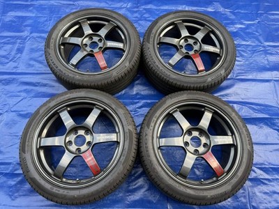 JDM RAYS TE37 SAGA 114.3 18x7.5J +48 Rays Diamond Dark Gunmetal Manufac (No Tires)