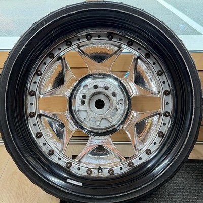 JDM Rare Rebar Side MAE 174H PCD100 PCD114.3 7J +47 +35 Pure Flat Simp (No Tires) - Image 7