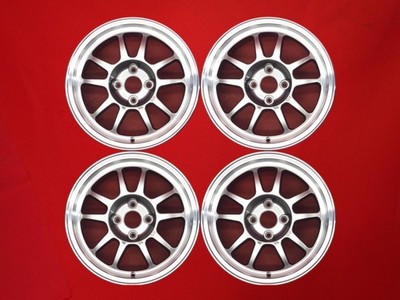 JDM Used SHIBATIRE G23 aluminum wheels 4-hole 7.5J 15-point PCD100 +25 (No Tires)