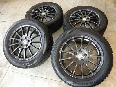 JDM M Weds Irvin F01 17 5H112 7J+52 Pirelli Ice Asimmetrico 225/55R17 (No Tires)