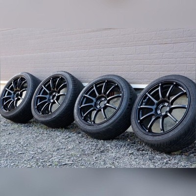 JDM ADVAN Racing RZ II 18x8J 9J Tire 4-Wheel Set (No Tires)