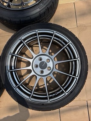 JDM ENKEI NT03RR 18x9J+48 PCD100 5H Tire and Wheel 4-Wheel Set Excellent (No Tires) - Image 3