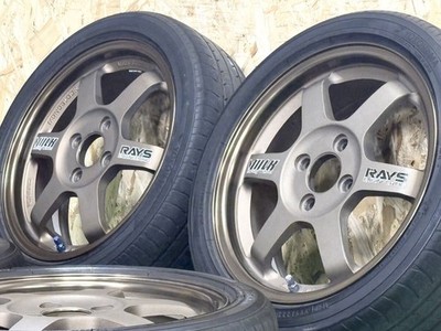 JDM For Customization RAYS VOLK RACING TE37 15in 5.5J +45 PCD100 blueE (No Tires) - Image 2