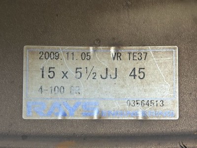 JDM For Customization RAYS VOLK RACING TE37 15in 5.5J +45 PCD100 blueE (No Tires) - Image 7