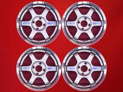 JDM Forging lightweight 1Pcs4.4kg Volk Racing TE37 used wheel 4-Wheel Set 6J (No Tires)