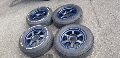 JDM Junk item TE37X RAYS 16x7.0JJ OF +25 PCD139.7 6-hole magnesium blu (No Tires)