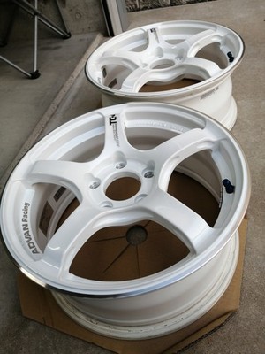 JDM ADVAN Racing TC-4 GTR 2-Wheel Set . No curb rash no stone chips or paint (No Tires) - Image 3