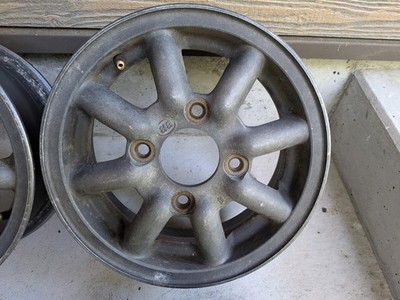 JDM Rare Black Racing BR 12-inch 4.5J +45 114.3 pitch 4-Wheel Set wheels. N (No Tires) - Image 5