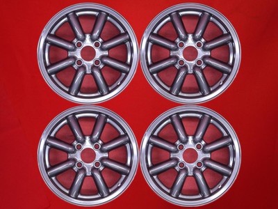 JDM Manufacturer not clear. Used 8-spoke aluminum wheel 4-hole 6J 14-h (No Tires)