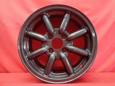 JDM Manufacturer not clear. Used 8-spoke aluminum wheel 4-hole 6J 14-h (No Tires) - Image 4