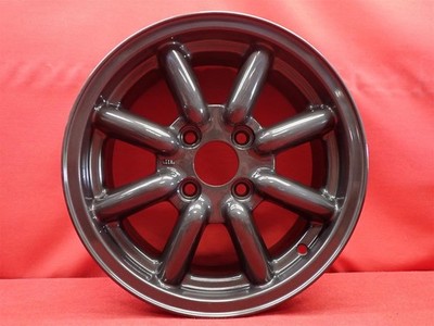 JDM Manufacturer not clear. Used 8-spoke aluminum wheel 4-hole 6J 14-h (No Tires) - Image 6