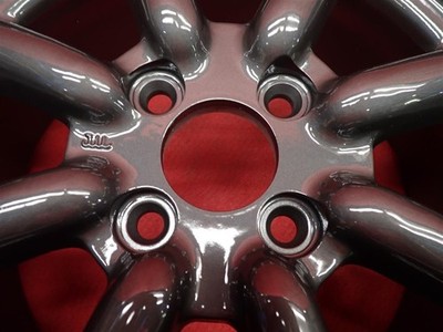 JDM Manufacturer not clear. Used 8-spoke aluminum wheel 4-hole 6J 14-h (No Tires) - Image 9