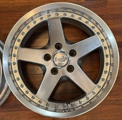 JDM Out of print WORK Equip square rim 3-piece 17-inch 8J +35 2-Wheel Set s (No Tires) - Image 4