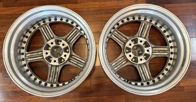 JDM Out of print WORK Equip square rim 3-piece 17-inch 8J +35 2-Wheel Set s (No Tires) - Image 5