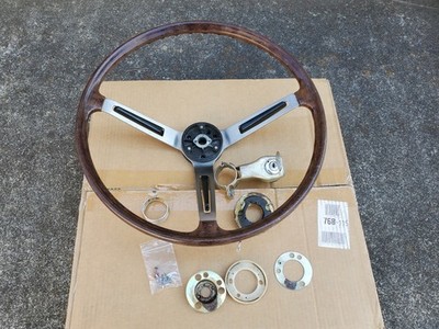 JDM Rare Nissan genuine wood steering wheel with original main key cyl (No Tires) - Image 6