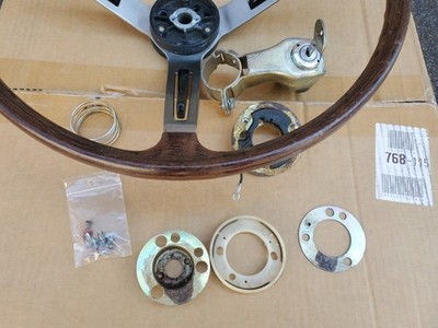 JDM Rare Nissan genuine wood steering wheel with original main key cyl (No Tires) - Image 7