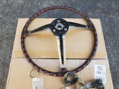 JDM Rare Nissan genuine wood steering wheel with original main key cyl (No Tires) - Image 8