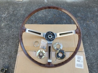 JDM Rare Nissan genuine wood steering wheel with original main key cyl (No Tires) - Image 9