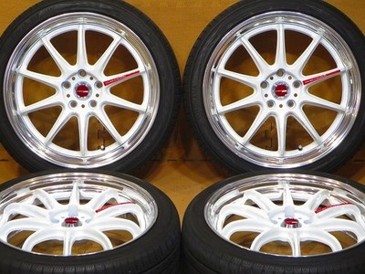 JDM Excellent tread depth WORKemotionZR10 2P Yokohama blueEarthGT 225/ (No Tires)