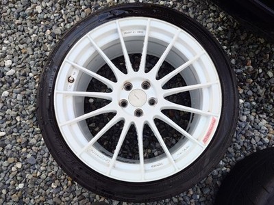 JDM Enkei RS05RR Rare White 18-inch PCD100-5H 9j+40 with tires NEOVA A (No Tires)