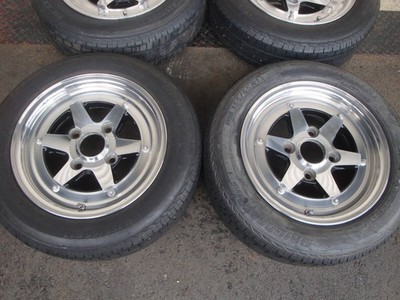 JDM Rare Longchamp XR-4 13-inch aluminum wheels + Bridgestone Nextry 1 (No Tires) - Image 2
