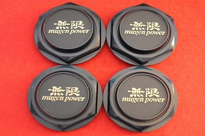 JDM 4-piece set of aftermarket used CF-48 MUGEN wheels center plates c (No Tires)