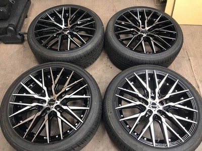 JDM Extreme AME Steiner 114.3 5-hole 8.5j +35 4-Wheel Set barely used w (No Tires)