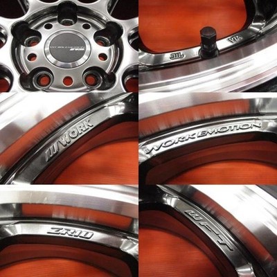 JDM O4WORK EMOTION ZR10 18x7.5J +47 5H 114.3 Spoke scratches KENDA KR20 (No Tires) - Image 4