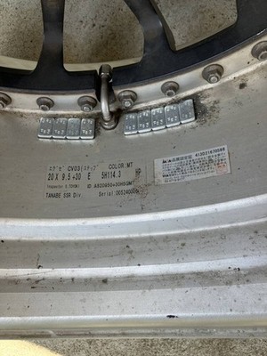 JDM SSR Executor CV03 4-Wheel Set Front 235/30ZR20 9.5JJ OFF30 Rear 255/30ZR (No Tires) - Image 3