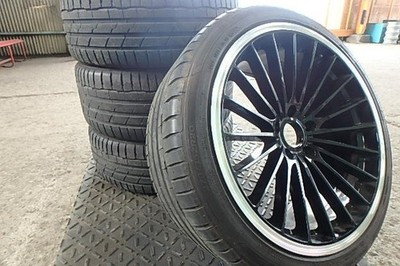 JDM Excellent condition VEEMANN 20 black wheels 8.5JJ 10JJ 245/40R20 2 (No Tires)