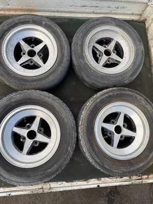 JDM WORK EQUIP01 Old Car 4wheels no tire 14inx WIfth&Offset unknown