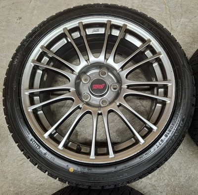JDM Almost Subaru WRX STI Genuine BBS Wheels and Tires 2022 Dunlop Win (No Tires) - Image 4