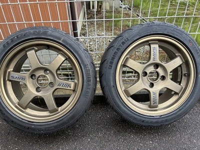 JDM TE37 15pcd100 4-hole 7J35 Shiba Tire R23 205/45R15 tw300 (No Tires)