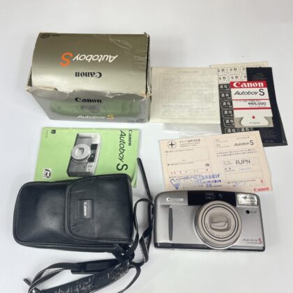 Canon Autoboy S Panorama 35mm Film Camera w/ Box, Case, Manual