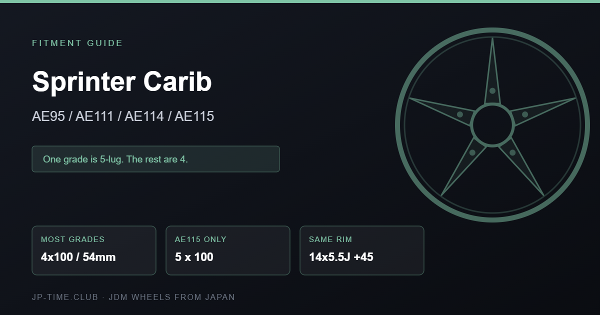 Toyota Sprinter Carib wheel fitment card