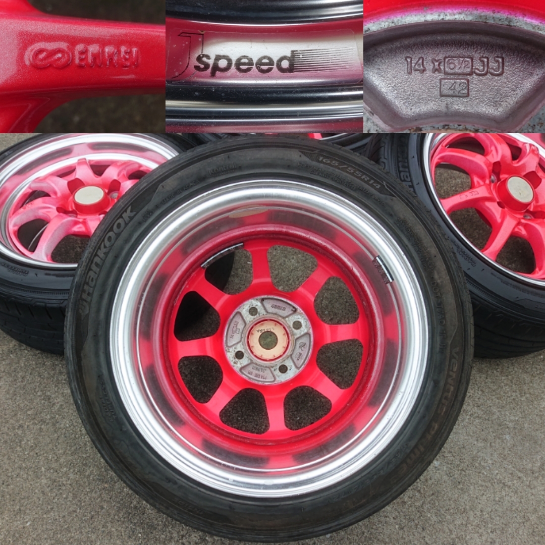 JDM Rare out-of-print size ENKEI Jspeed J SPEED 14x6.5J OFF+42 4H PCD10 (No Tires) - Image 8