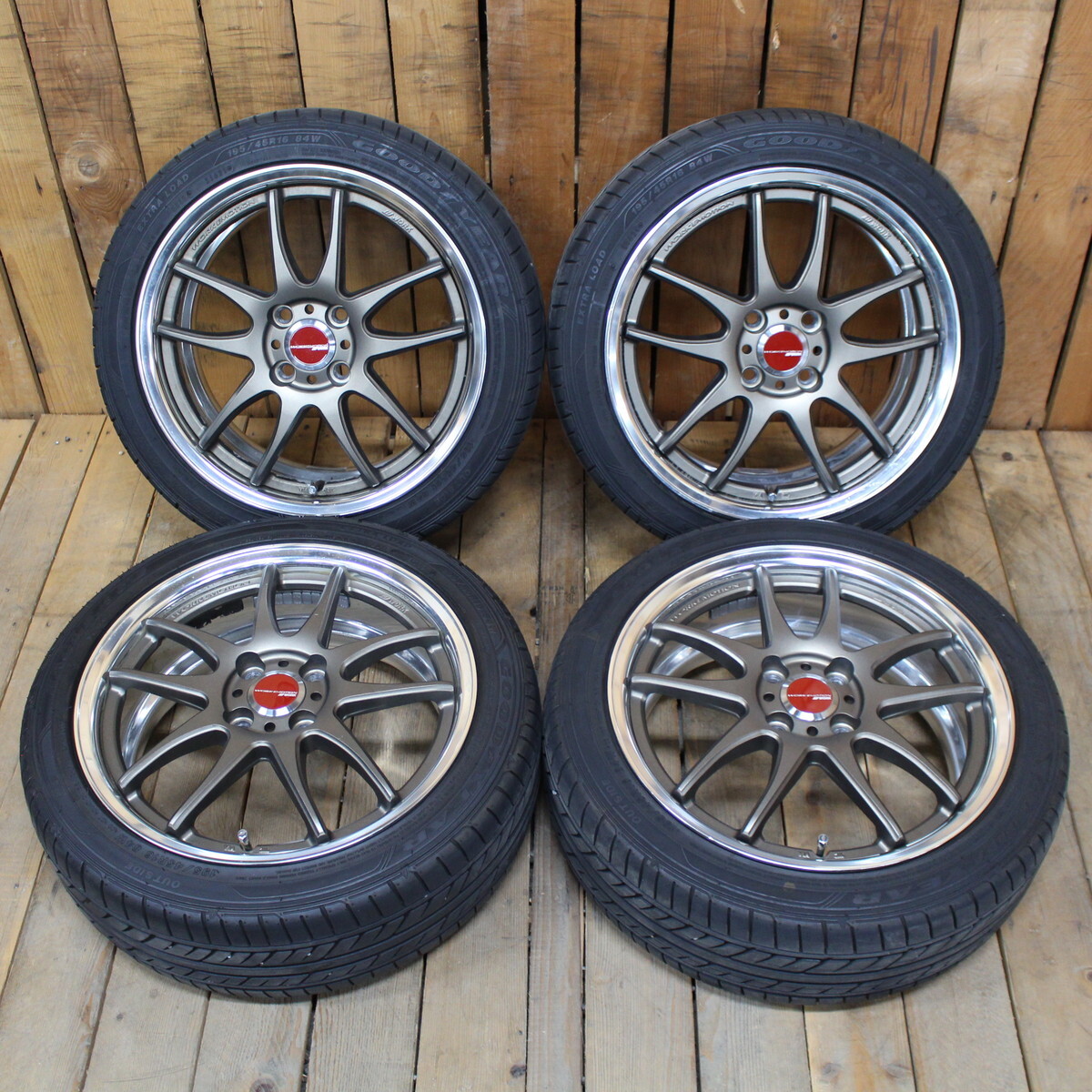 JDM Fit Demio Passo Vitz Note bB etc. WORK emotion CR2P 16x6.5J+48 Good (No Tires) - Image 2